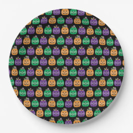 Halloween Jack O Lantern Snoep Emmer Papieren Bordje