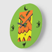 Halloween Jack-O-Lantern & Spider Clock Grote Klok (Hoek)