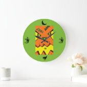 Halloween Jack-O-Lantern & Spider Clock Grote Klok (Huis)