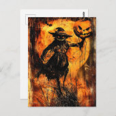 Halloween Jack O Lantern Spooky Seizoen Briefkaart (Voorkant / Achterkant)