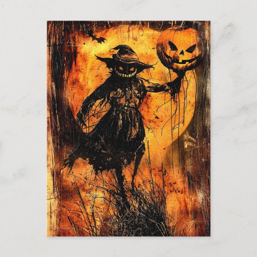 Halloween Jack O Lantern Spooky Seizoen Briefkaart (Voorkant)