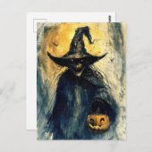 Halloween Jack O Lantern Spooky Seizoen Briefkaart (Voorkant / Achterkant)