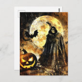 Halloween Jack O Lantern Spooky Seizoen Briefkaart (Voorkant / Achterkant)