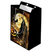 Halloween Jack O Lantern Spooky Seizoen Medium Cadeauzakje (Achterkant Gekanteld)