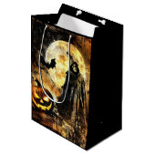 Halloween Jack O Lantern Spooky Seizoen Medium Cadeauzakje (Voorkant Gekanteld)