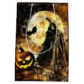 Halloween Jack O Lantern Spooky Seizoen Medium Cadeauzakje (Achterkant)