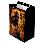 Halloween Jack O Lantern Spooky Seizoen Medium Cadeauzakje (Achterkant Gekanteld)