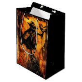 Halloween Jack O Lantern Spooky Seizoen Medium Cadeauzakje (Voorkant Gekanteld)