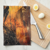 Halloween Jack O Lantern Spooky Seizoen Theedoek (Quarter Fold)