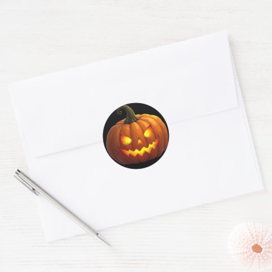 Halloween Jack O' Lantern Sticker (Envelop)