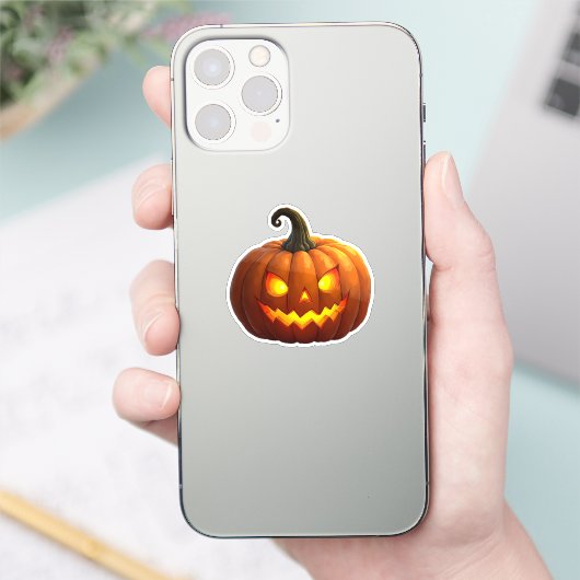 Halloween Jack O' Lantern Sticker (Telefoon)