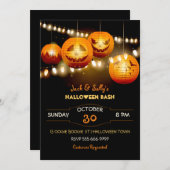Halloween Jack O Lantern String Lights Kaart (Voorkant / Achterkant)