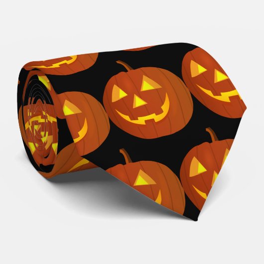 Halloween Jack-O-Lantern Stropdas (Opgerold)