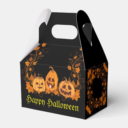 Halloween Jack-O-Lantern Trio Favor Box Bedankdoosjes (Achterkant)