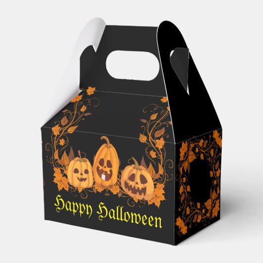Halloween Jack-O-Lantern Trio Favor Box Bedankdoosjes (Voorkant Zijde)
