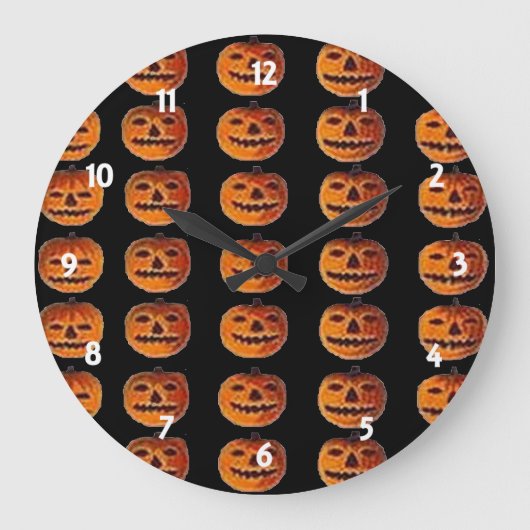 Halloween Jack o' Lantern Wall klok (Voorkant)