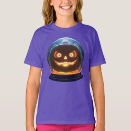 Halloween Jack-o-Lantern Wereldbol T-shirt