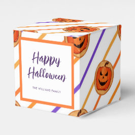 Halloween Jack-O-Lantern White Stripes Custom Bedankdoosjes