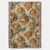  Halloween Jack-O-Lantern wijnpatroon Deken (Voorkant Verticaal)