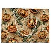  Halloween Jack-O-Lantern wijnpatroon Groot Cadeauzakje (Achterkant)