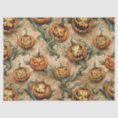  Halloween Jack-O-Lantern wijnpatroon Tissuepapier (Voorkant)