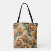  Halloween Jack-O-Lantern wijnpatroon Tote Bag (Achterkant)