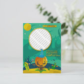 Halloween Jack o' Lantern Wizard Voeg het Lijst va Briefkaart (Staand voorkant)
