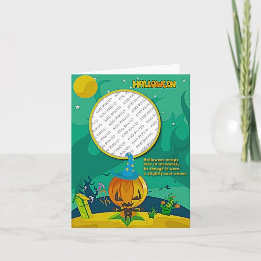 Halloween Jack o' Lantern Wizard Voeg het Lijst va Kaart (Voorkant)