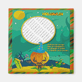 Halloween Jack o' Lantern Wizard Voeg het Lijst va Magneet (Voorkant)