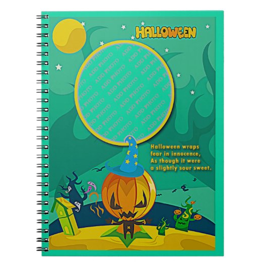 Halloween Jack o' Lantern Wizard Voeg het Lijst va Notitieboek (Voorkant)