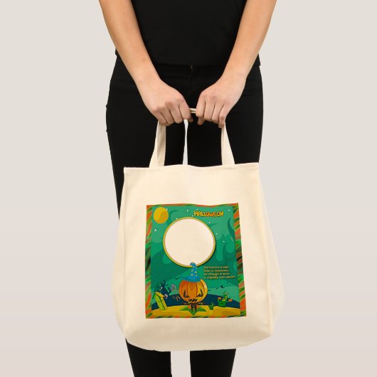 Halloween Jack o' Lantern Wizard Voeg het Lijst va Tote Bag (Voorkant (product))