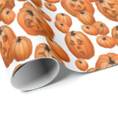 Halloween Jack O' Lantern Wrapping Paper Cadeaupapier (Rol Hoek)