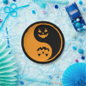 Halloween Jack o-lantern Yin Yang Papieren Bordje (Feest)