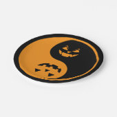 Halloween Jack o-lantern Yin Yang Papieren Bordje (Gekanteld)