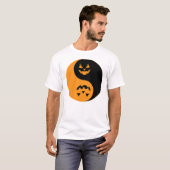 Halloween Jack o-lantern Yin Yang T-shirt (Voorkant volledig)