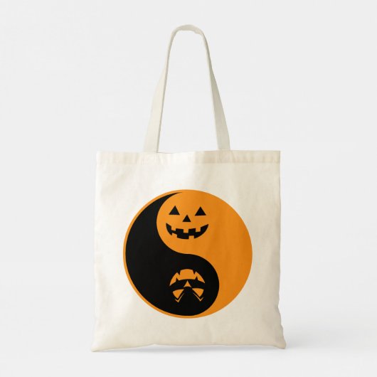 Halloween Jack o-lantern Yin Yang Tote Bag (Achterkant)