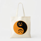 Halloween Jack o-lantern Yin Yang Tote Bag (Voorkant)