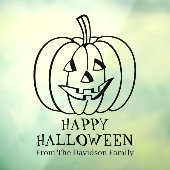 Halloween jack o lantern zwart aangepaste tekst de raamsticker (Vel 3)
