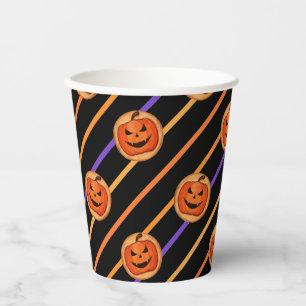 Halloween Jack-O-Lantern Zwart Papieren Bekers