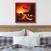 Halloween - Jack-O-Lanterns 6 Canvas Afdruk (Insitu (Slaapkamer))
