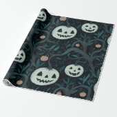 Halloween Jack-O'-Lanterns in het bos Cadeaupapier (Uitgerold)