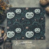 Halloween Jack-O'-Lanterns in het bos Cadeaupapier