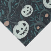 Halloween Jack-O'-Lanterns in het bos Tissuepapier (Detail)