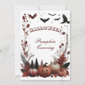 Halloween Jack O Lanterns Pumpkin Carving Party Kaart (Achterkant)