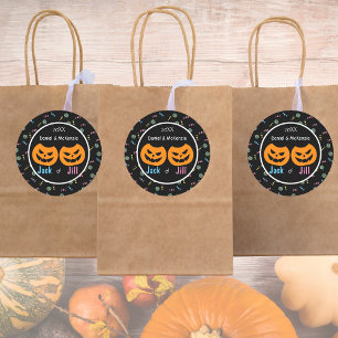 Halloween Jack of Jill O-Lantern Geslacht onthulle Ronde Sticker