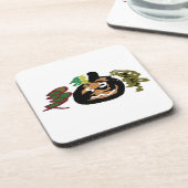 Halloween jack of 'lantaarn koffie bier onderzetter (Linkerzijde)