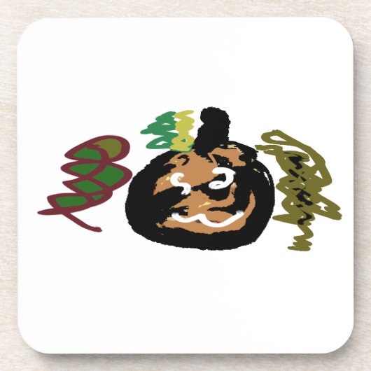 Halloween jack of 'lantaarn koffie bier onderzetter (Voorkant)