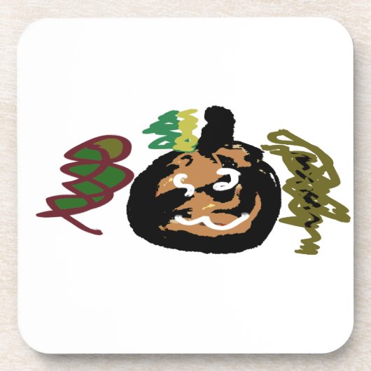 Halloween jack of 'lantaarn koffie bier onderzetter (Voorkant)