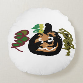 Halloween jack of 'lantaarn koffie rond kussen