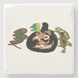 Halloween jack of 'lantaarn koffie stenen onderzetter